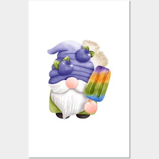 Chillin' with Gnomies: A Frosty Popsicle Adventure (Blueberry) Posters and Art